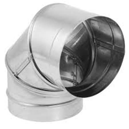 Keen 6 in. DuraBlack Stove Pipe Single Wall 90 deg. Elbow - Stainless Steel KE2547616